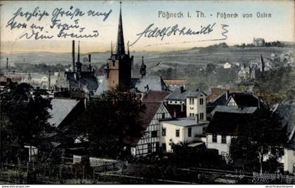 CPA Pößneck in Thüringen, Pößneck i. Th., Pößneck von Osten