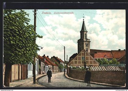AK Trebbin, Luckenwalderstrasse mit Rathaus