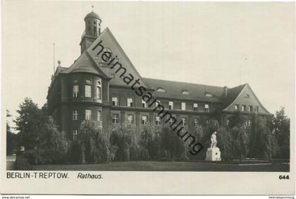 Berlin - Treptow - Rathaus - Foto-AK 30er Jahre - Verlag Ludwig Walter Berlin
