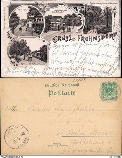 Ansichtskarte Litho AK Frohnsdorf-Treuenbrietzen Straßen, Geschäfte 1898