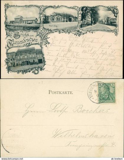 Ansichtskarte Treuenbrietzen 4B Straßen, Gaststätten Potsdam Mittelmark 1908