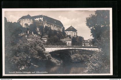 AK Tübingen, Schloss Hohen-Tübingen und Alleenbrücke