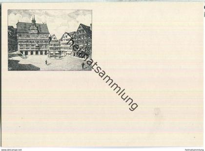 Tübingen - Marktplatz mit Rathaus - Verlag Gebr. Metz Tübingen