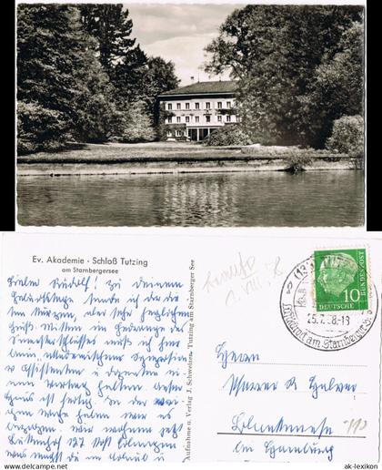 Ansichtskarte Tutzing Ev. Akademie, Schloß Tutzing 1958