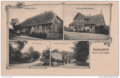 Litho AK Hankensbüttel Isenhagen Molkerei Laden Apotheke Keseberg bei Uelzen Gifhorn Wittingen Obernholz Sprakensehl