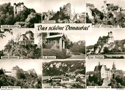 Donautal Schlosser Muehlheim Werenwag Bronnen Siegmaringen Burg-Wildenstein Klos