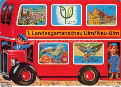 ULM  Donau Landesgartenschau Ulm Neu-Ulm Stadtblick Rathaus Werbebus