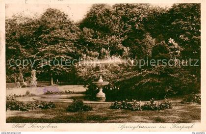 Bad Koenigsborn Unna Springbrunnen im Kurpark