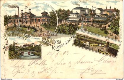 Gruss aus Unna Königsborn - Litho