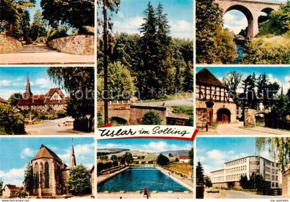 Uslar Solling Teilansichten Treppenaufgang Kirche Brueck Schwimmbad