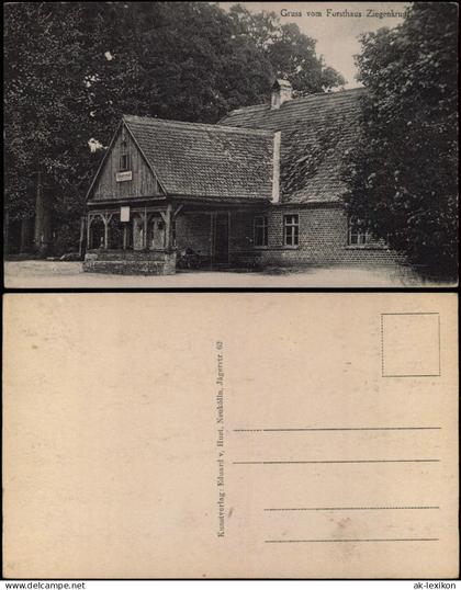 Ansichtskarte Velten Forsthaus Ziegenkrug b. Wansdorf 1912