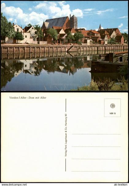 Ansichtskarte Verden (Aller) Ortsansicht, Dom mit Aller 1975