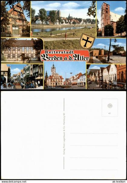 Verden (Aller) Mehrbildkarte  Rathaus, Jugendherberge uvm. 1980