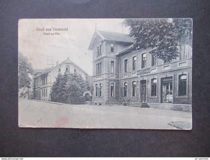 AK 1910 Gruß aus Versmold Hotel zur Post Verlag W. Krüger, Versmold