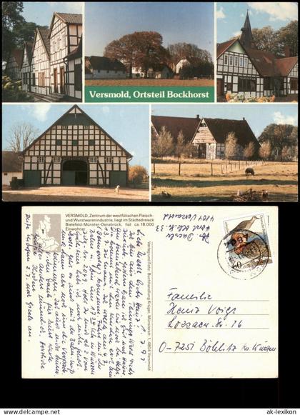Ansichtskarte Bockhorst Westfalen-Versmold Mehrbildkarte Fachwerkhäuser 1991