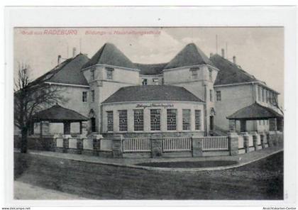 39028764 - Radeburg mit Bildungs- und Haushaltungsschule gelaufen von 1910. Top Erhaltung.