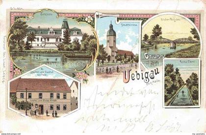 Uebigau-Wahrenbrueck Elster (ex-Bezirk-Halle) Brandenburg Schloss Stadtkirche El