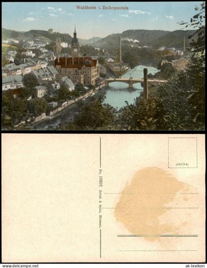 Ansichtskarte Waldheim (Sachsen) Blick über die Stadt 1913