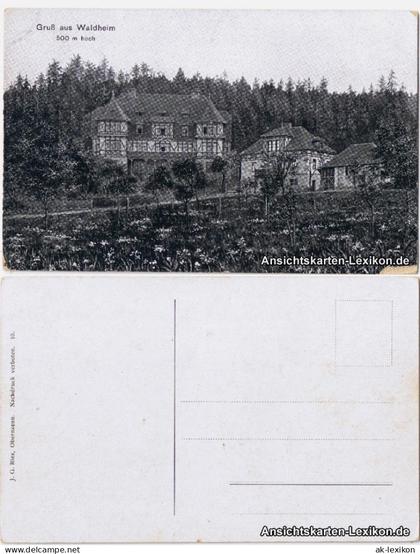 Ansichtskarte Waldheim (Sachsen) Häuser am Hang 1922