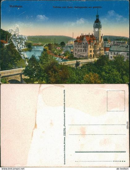 Ansichtskarte Waldheim (Sachsen) Rathaus 1919