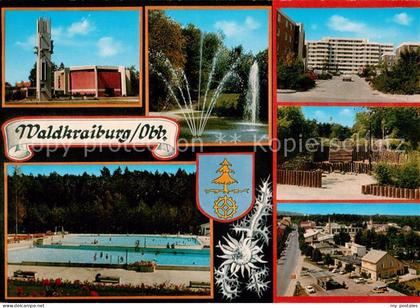 Waldkraiburg Wohnsiedlung Kirche Parkanlagen Freibad
