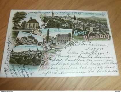 AK Gruss aus Warburg , 1903 , alte Ansichtskarte , Postkarte !!