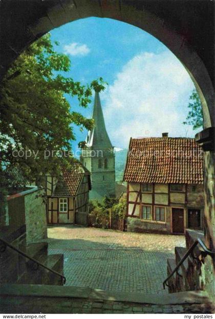 Warburg Westfalen Torbogen Rathaus Altstadt Kirche Fachwerk Kopfsteinpflaster Al