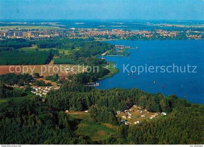 Waren Mueritz Fliegeraufnahme mit Campingplatz Kamerun