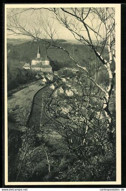 AK Weesenstein, Totalansicht mit Schloss Weesenstein