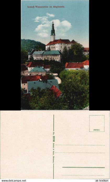 Ansichtskarte Weesenstein (Müglitz) Schloss Weesenstein 1915 #