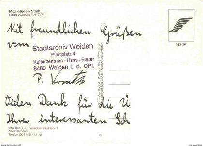 Weiden  Oberpfalz Max Reger Stadt Fliegeraufnahme