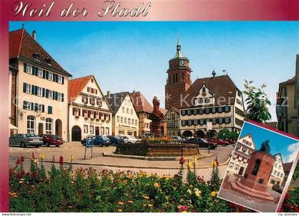 Weil der Stadt Marktplatz Rathaus Kepler Denkmal