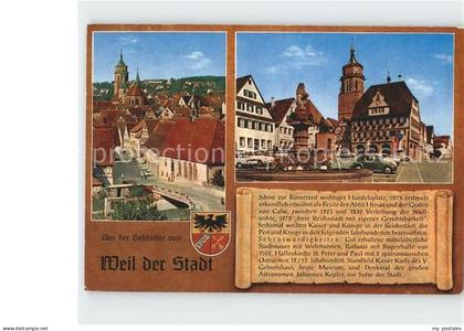 Weil der Stadt Ortsansicht Marktplatz Brunnen