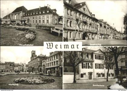 Weimar Thueringen Weimar Hauptbahnhof Goetheplatz Marktplatz Schillerhaus