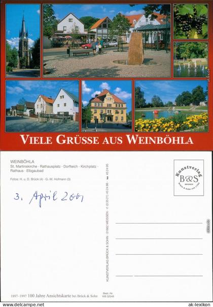 Weinböhla St. Martinskirche, Rathausplatz, Dorfteich, Kirchplatz, Rathaus 2001