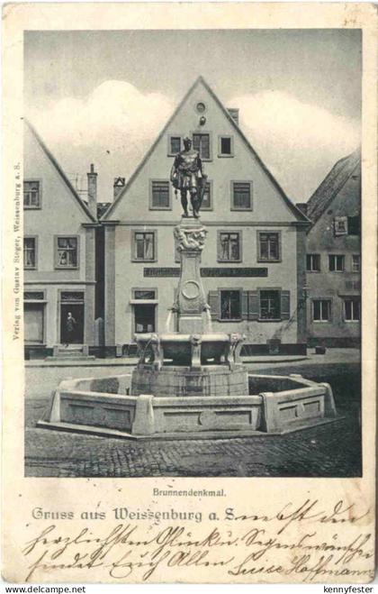Gruss aus Weissenburg a. S. - Brunnendenkmal