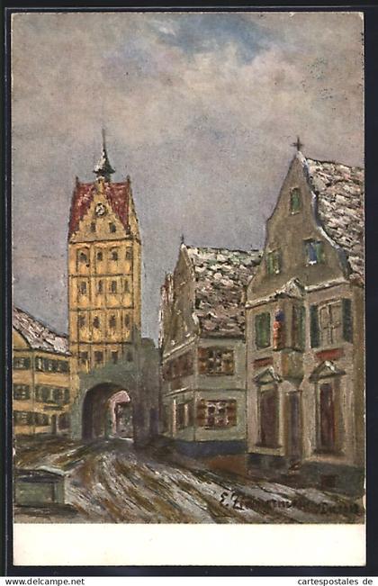 Künstler-AK Weissenhorn, Unteres Tor