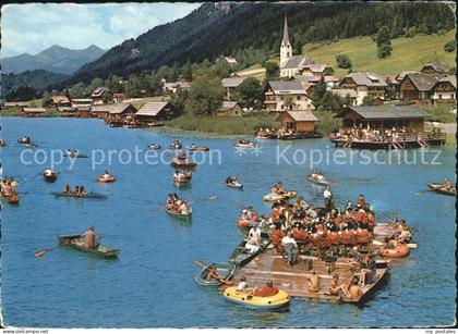 Weissensee Kaernten Flosskonzert Trachtenkapelle