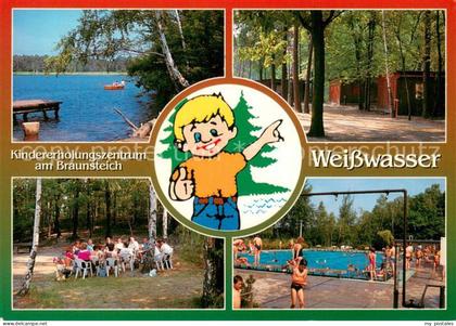 Weisswasser Oberlausitz Kindererholungszentrum am Braunsteich Schwimmbad See