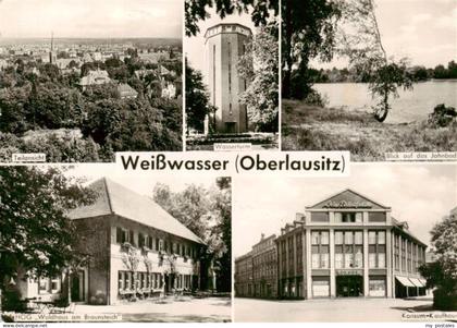 Weisswasser  Oberlausitz Teilansicht Wasserturm Jahnbad HOG Waldhaus am Braunste