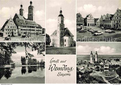 Wemding Kirche Marktplatz Panorama