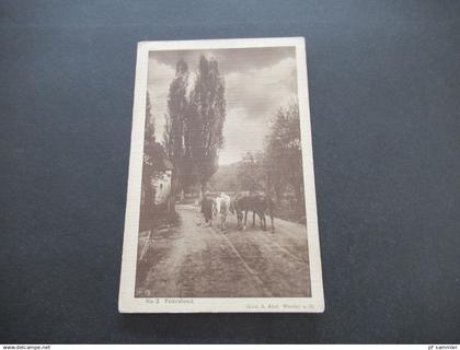 DR 1911 AK No.2 Feierabend Gust. A. Abel Werder an der Havel mit Gitterstempel Werder nach Zehlendorf gesendet