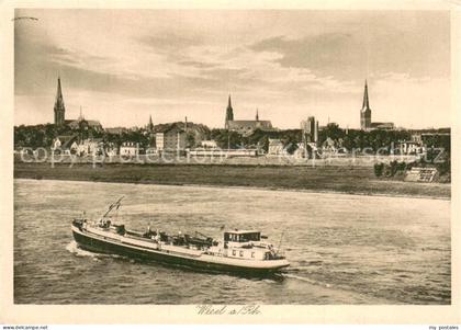 Wesel  Rhein Panorama Rheindampfer