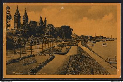 AK Wesseling, Partie an der Rheinpromenade