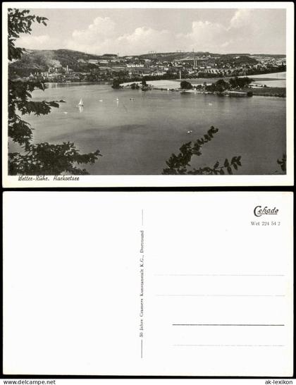 Ansichtskarte Wetter (Ruhr) See, Fabrik - Brücke 1954