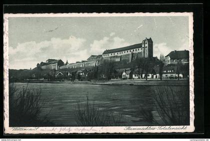 AK Wettin a. S., Stammschloss, Totalansicht