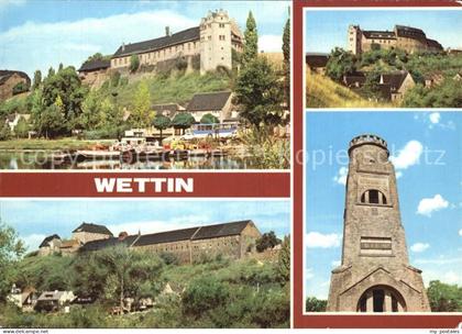 Wettin Wettin-Loebejuen Unterburg Saale Faehre Friedensturm
