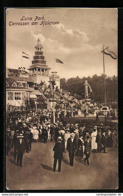 AK Berlin-Halensee, Luna Park, Terrassen am Halensee
