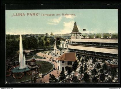 AK Berlin-Halensee, Restaurant Terrassen am Halensee, Lunapark