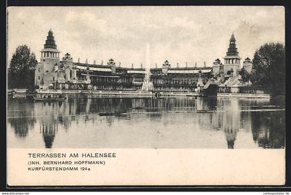 AK Berlin-Halensee, Terrassen am Halensee, Kurfürstendamm 124a